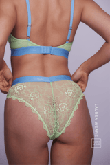 Signature Lace Bralette & Brazilian - Pastel Green