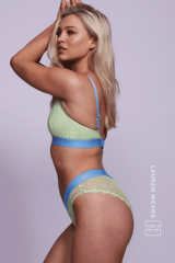 Signature Lace Bralette & Brazilian - Pastel Green