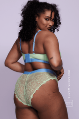 Signature Lace Fuller Cup Bralette & Brazilian - Pastel Green