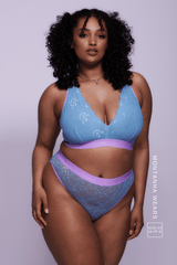 Signature Lace Fuller Cup Bralette & Brief - Pastel Blue