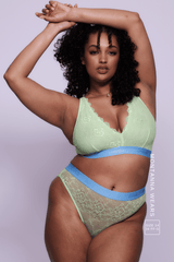Signature Lace Fuller Cup Bralette & Brief - Pastel Green