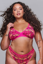 Pink Snake Print Bralette