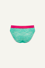 Signature Lace High Waisted Brief - Trilogy Green