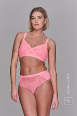 Signature Lace and Mesh HW brief - Coral