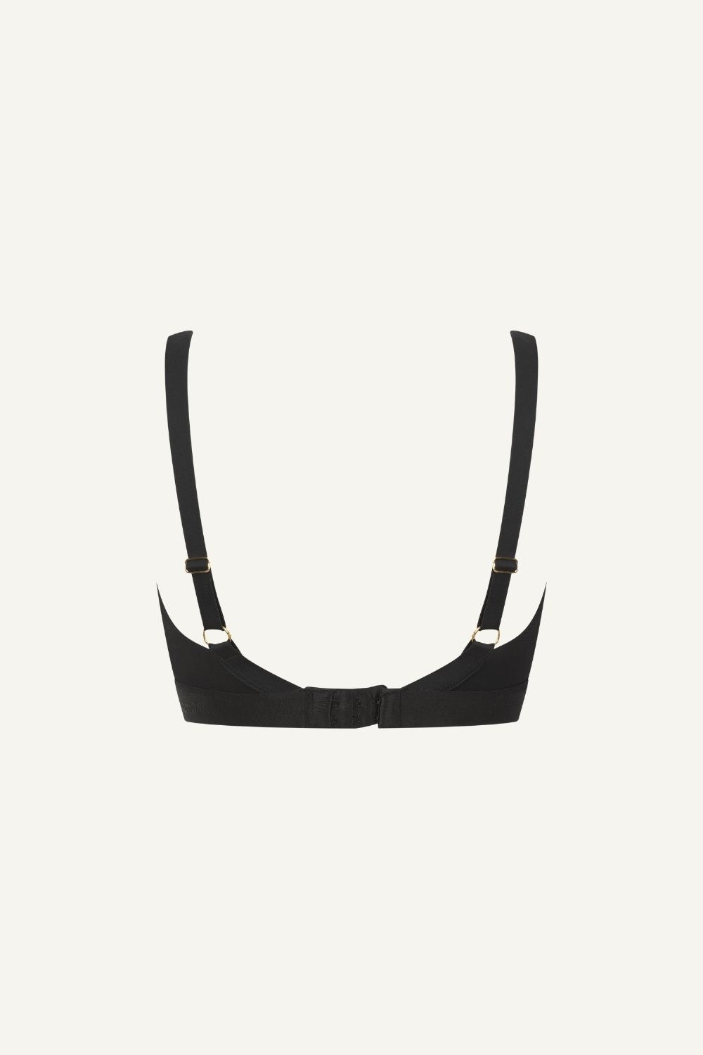 a ghost image of the back of the The One Signature Lace Black Bra