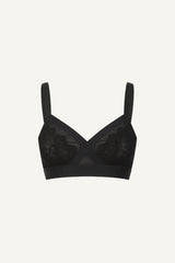 The One Signature Lace High Support Bra - Black