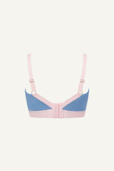 The One Signature Lace High Support Bra  – Blue