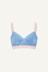 The One Signature Lace High Support Bra  – Blue