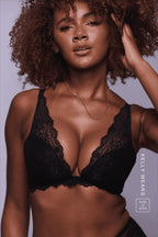 A woman modelling a Black Lace Push Up 