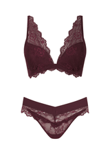 All Wonder, Push Up Bra & Brazilian - Wine - Lemonade Dolls