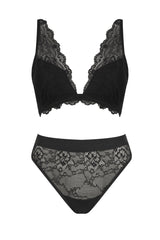 All Wonder, Push Up Bra & Brief Set - Black - Lemonade Dolls