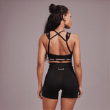 Soutien-gorge de sport à bretelles croisées - Noir