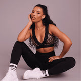 Cross Strap Sports Bra - Leopard - Lemonade Dolls