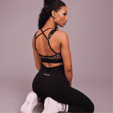 Cross Strap Sports Bra - Leopard - Lemonade Dolls