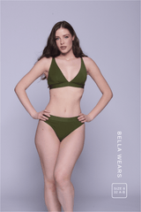 Everyday Eco Bralette & Thong Set - Khaki - Lemonade Dolls