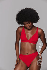 Everyday Eco Bralette & Thong Set - Red - Lemonade Dolls