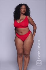 Everyday Eco Fuller Cup Bra & Thong Set - Red - Lemonade Dolls