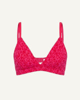 Pink Leopard Print Mesh Bralette