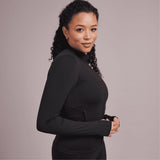 High Neck Zip Top - Black - Lemonade Dolls