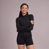 High Neck Zip Top - Black - Lemonade Dolls