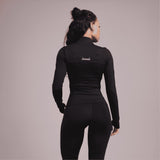High Neck Zip Top - Black - Lemonade Dolls