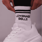 Lemonade Crew Socks - White - Lemonade Dolls