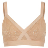 Nude Lace Bralette - Caramel