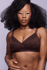 Nude Lace Bralette - Chocolate - Lemonade Dolls