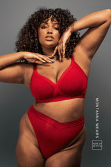Second Skin High Support Bra - Deep Red