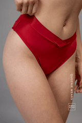 Second Skin Wrap Thong - Deep Red