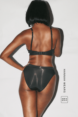 Second Skin Triangle Bralette - Black - Lemonade Dolls