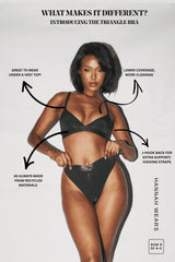 Brassière triangle seconde peau - Noir