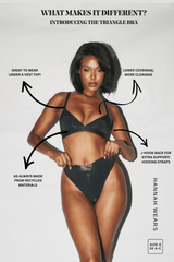 Second Skin Triangle Bralette - Black - Lemonade Dolls