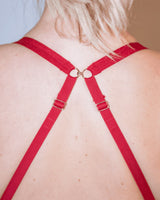 Second Skin Triangle Bralette -  Deep Red