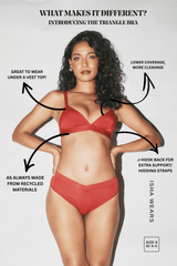 Second Skin Triangle Bralette - Deep Red - Lemonade Dolls