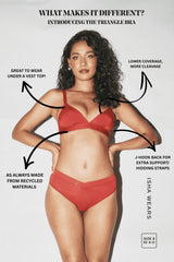 Brassière triangle seconde peau - Rouge foncé