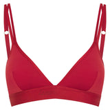 Brassière triangle seconde peau - Rouge foncé