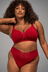 Slip cache-cœur Second Skin - Rouge foncé