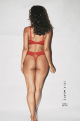 Second Skin Wrap Thong - Deep Red