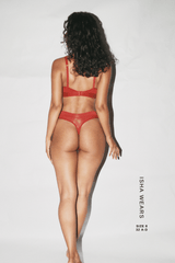 Second Skin Wrap Thong - Deep Red - Lemonade Dolls