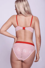 Signature Lace Bralette & Brief Set - Light Pink
