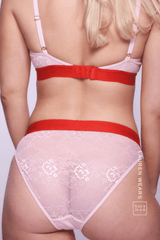 Signature Lace Bralette & Brief Set - Light Pink - Lemonade Dolls