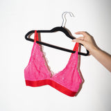 Signature Lace Bralette - Dark Pink - Lemonade Dolls