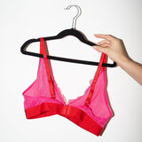 Signature Lace Bralette - Dark Pink - Lemonade Dolls