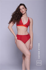 Signature Lace Bralette & High Waisted Brief Set - Goji Berry & Orange Synergy - Lemonade Dolls