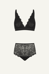 Signature Lace Bralette & Short Set - Black - Lemonade Dolls