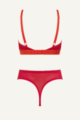 Signature Lace Bralette & Thong Set - Goji Berry & Orange Synergy - Lemonade Dolls
