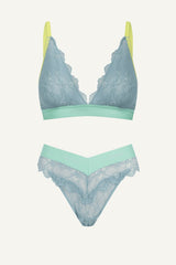 Signature Lace Bralette & V Brazilian Set - Trilogy Denim
