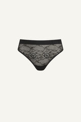Signature Lace Brief - Black
