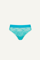 Slip Signature en dentelle - Bleu hawaïen